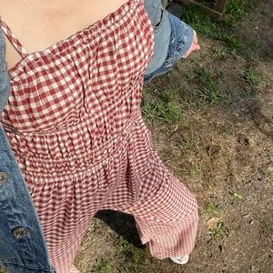 Sincerely Jules Linen Gingham Jumpsuit